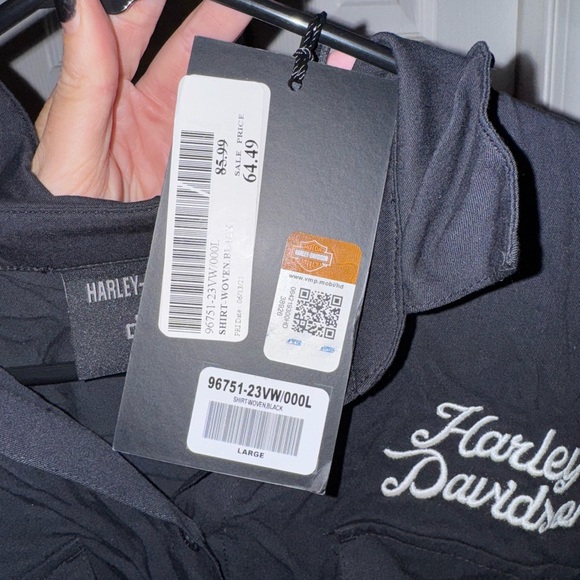 NWT Harley-Davidson® Women's Revolution Drawstring Waist Shirt - Picture 3 of 5